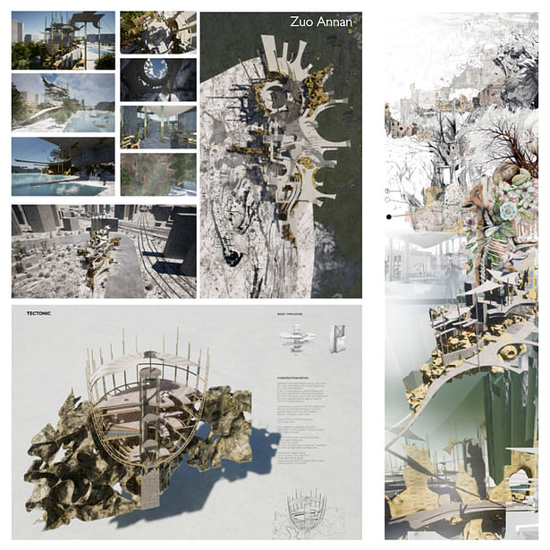 In Dialogue with Nature: Architecture for the Post-Anthropocene. Tutored by: Claudia Westermann. XJTLU, ARC304, FYP Studio 2019-20. Work by Zuo Annan.