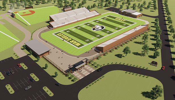 Aerial View of Athletic Complex - Option 1