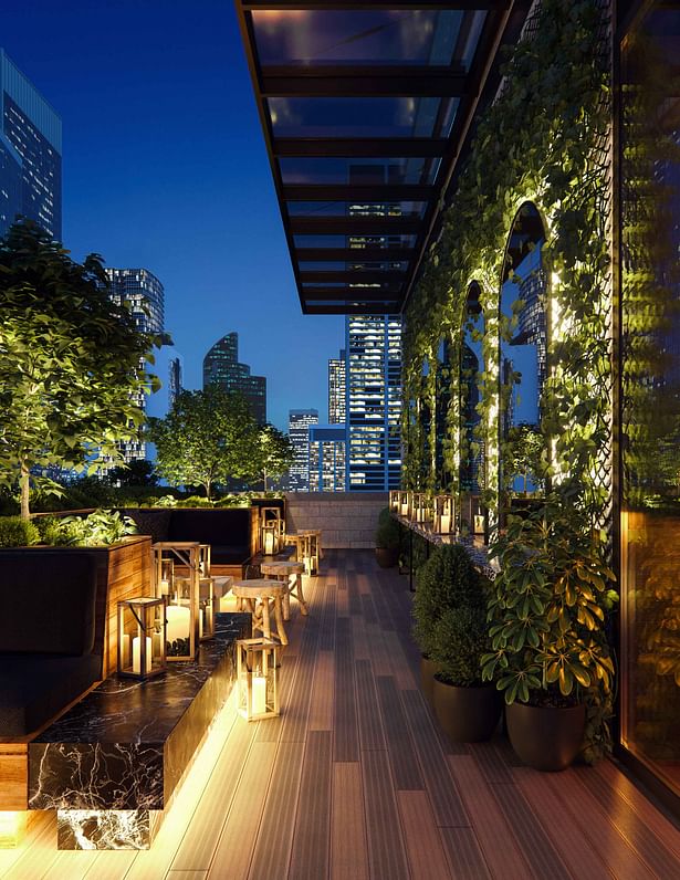 3D Visualisation - Rooftop Bar in New York