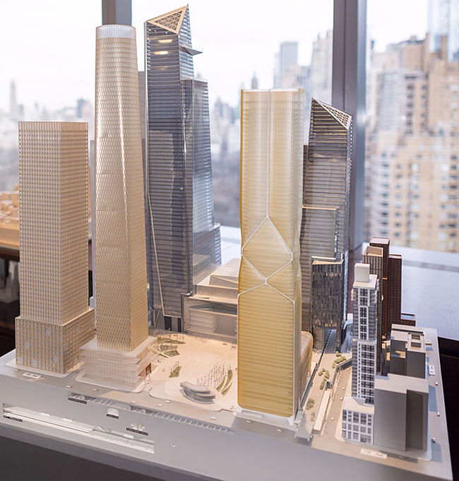 A model of the Hudson Yards development. Photo: Tyson Reist