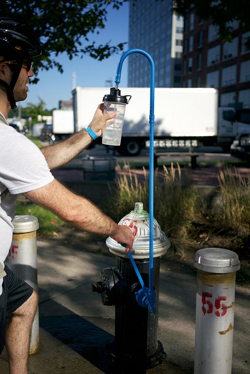 “Hydrant on Tap”, one of the New Public Hydrant prototypes. Photo: Tei Carpenter/Christopher Woebken, via Urban Omnibus.