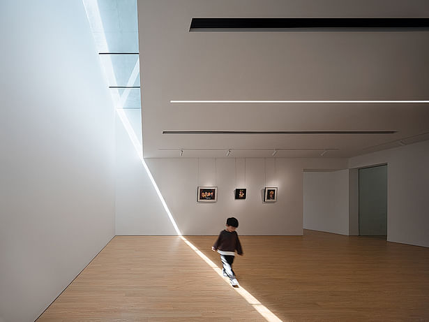 Exhibition Space with Diffuse Light Introduced through the Skylight，photo: Wu Qingshan