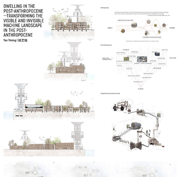 In Dialogue with Nature: Architecture for the Post-Anthropocene. Tutored by: Claudia Westermann. XJTLU, ARC304, FYP Studio 2019-20. Work by Yao Yiming.