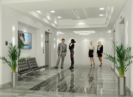 Office Building Elevator Lobby |Fort Lauderdale, FL