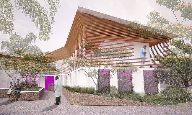 GHESKIO Tuberculosis Hospital, currently under construction in Port-au-Prince, Haiti (Photo: MASS Design Group)