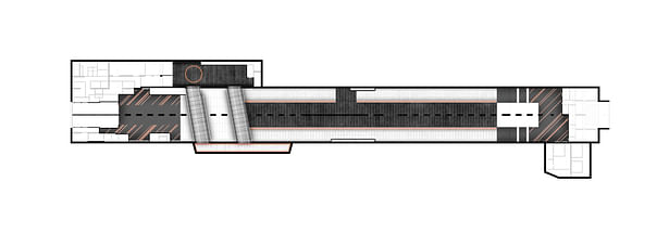 Ceiling plan of the platforms