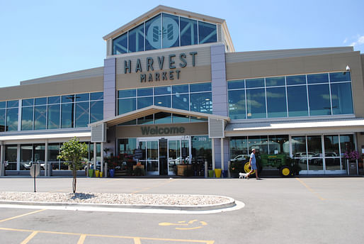 Champaign, IL’s Harvest Market is styled like Whole Foods for the Heartland—complete with a John Deere tractor stationed outside. (Photo courtesy of Joe Fassler)