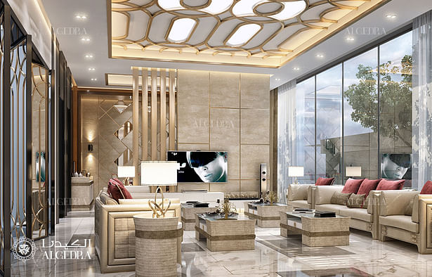 Living room of luxury villa
