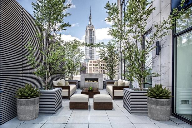 View of a 17th floor apartment private terrace