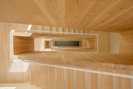 CLT staircase inside Portland's <a href="https://archinect.com/leverarchitecture/project/albina-yard">Albina Yard</a> from LEVER Architecture. Image courtesy: LEVER Architecture