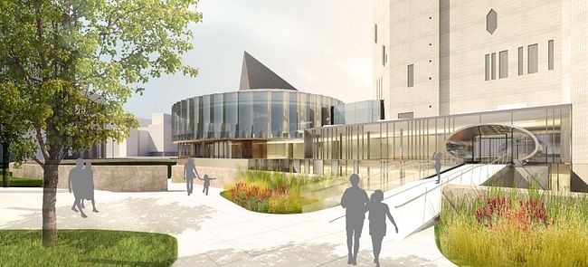 A rendering of the 14th Street entrance of the new Denver Art Museum building. (Courtesy Denver Art Museum)