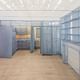 Do Ho Suh, Apartment A, Unit 2, Corridor and Staircase, 348 West 22nd Street, New York, NY 10011, USA (detail), 2011-2014, Polyester fabric and stainless steel tubes, Apartment A, 271 2/3 x 169 3/10 x 96 7/16 in. Unit 2, 422 7/16 x 228 1/3 x 96 1/16 in. Corridor and Staircase, 488 3/16 x 66 1/8 x 96 7/16 in. Installation view, Museum of Contemporary Art San Diego, 2016. © Do Ho Suh. Photo courtesy the artist and Lehmann Maupin, New York and Hong Kong, by Pablo Mason.