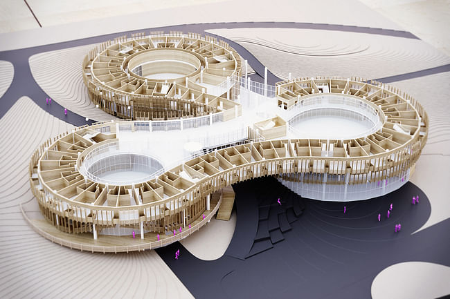 Model - The Myrtle Garden by graft lab architects and penda. Image courtesy of penda.