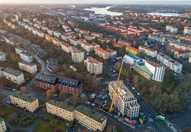 Flora, aerial view, by Belatchew Arkitekter, photo Michael Perlmutter