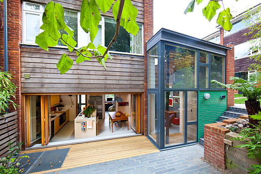 Folded Wedge Townhouse by Russell Hunt Architects. Photo: Clive Sherlock