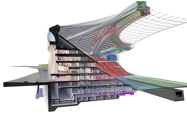 Perspective section. Image © Zaha Hadid Architects.