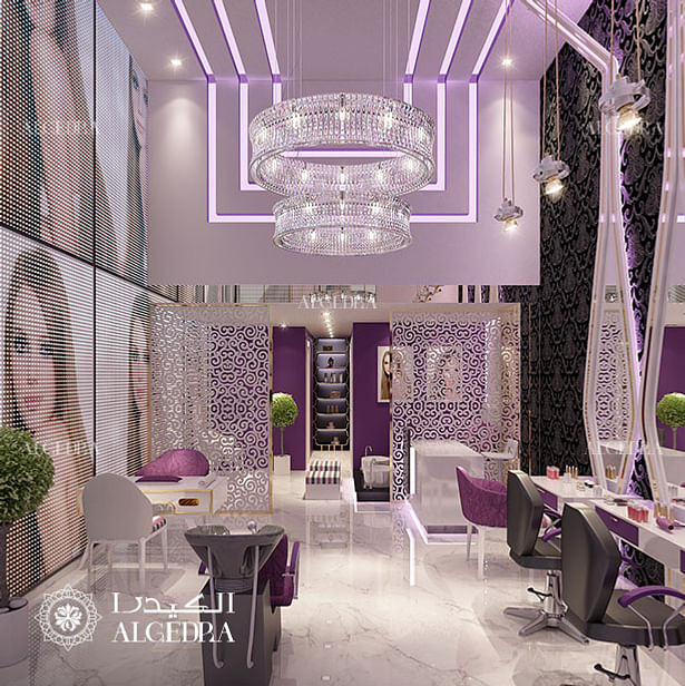 Ladies beauty salon design in Abu Dhabi 