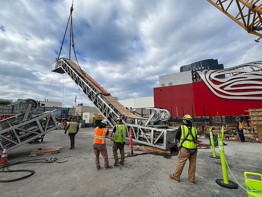 Escalator installation at LA's new Purple Line Wilshire/Fairfax Station. Image: Metro Los Angeles via X