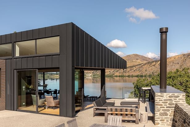 Lake Hayes Home, Queenstown, by Ben Hudson Architects - outdoor terrace