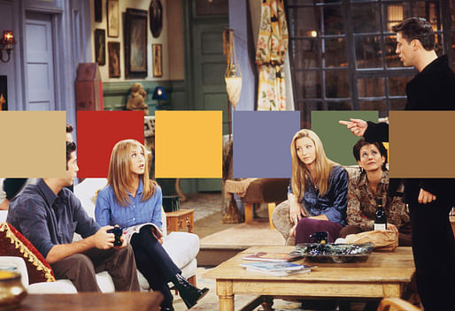 Monica’s living room color palette from 'Friends'. © Neomam Studios