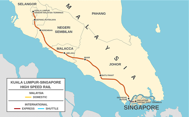 Kuala Lumpur–Singapore High-Speed Rail & Train Stations.