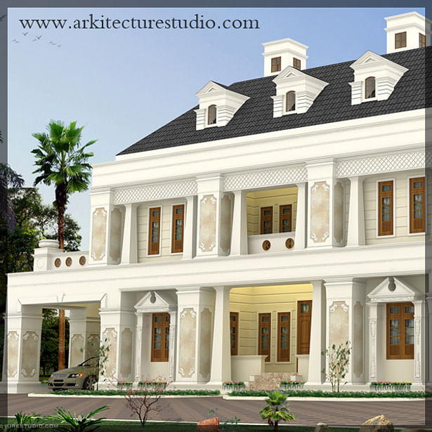 colonial style luxury kerala home design