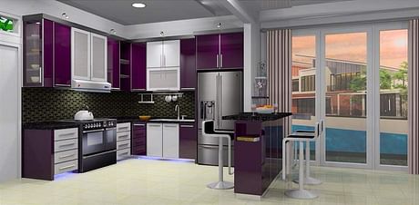 Seamless purple design Modern kitchen. Design process spqce planning always make the project look realistic color texture and random color hue. Their is barely any such real design outlook a purple kitchen cabinet design is some step on how designer can create custom kitchen layout or customer sure have different tastes and then outcome or their home interior a area in the house that is always visited more often during all time of the day so lighting will be very critical I woused MR-16 agree...