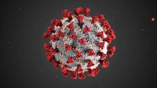 3D rendering of SARS-CoV-2 by Alissa Eckert (MSMI) and Dan Higgins (MAMS) 