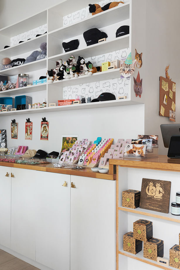 Retail space: Meow Parlour supplies handmade locally sourced cat beds, treats, and lovely souvenirs.