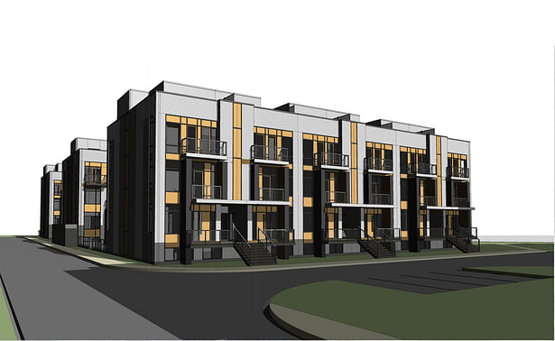 Building F Front 3D View