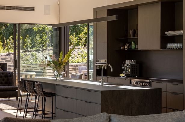 Lake Hayes Home, Queenstown, by Ben Hudson Architects - kitchen island