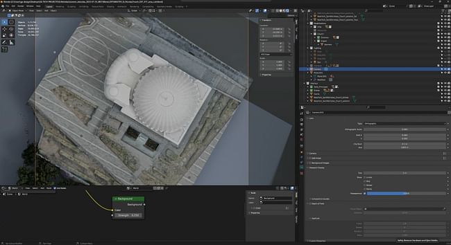 3D view of the exterior in Blender. Image courtesy G&A