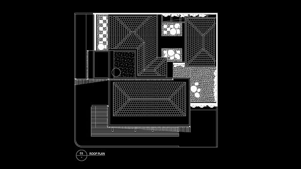 SPLIT LEVEL RESIDENCE - ROOF PLAN