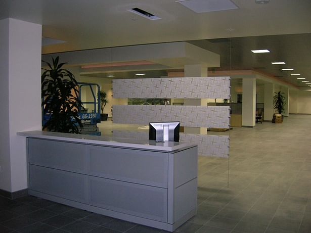 Reception/information desk, lower level