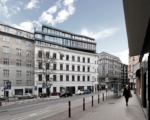 MG9 - Renovation and heightening Margaretenstraße in Vienna, Austria by Josef Weichenberger Architects Partner; Photo: Erika Mayer