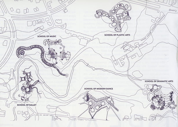 Plan of all five schools in the former Country Club Golf Course