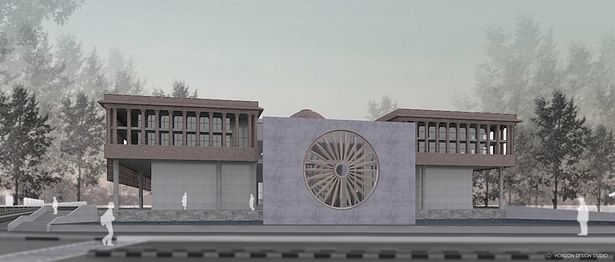 FRONT VIEW OF PROPOSED WAR MUSEUM FROM HEXAGON ROAD - INDIA GATE