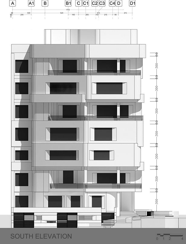south elevation drawing