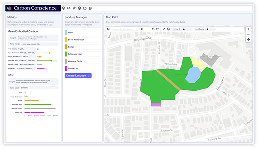 Carbon Conscience App interface. Image: Sasaki