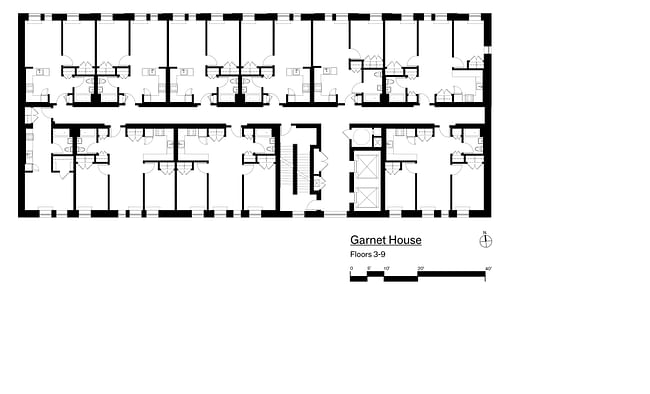 Typical floor plan, floors 3-9. Image credit: SGVA