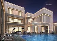 Modern palace exterior design in Ajman