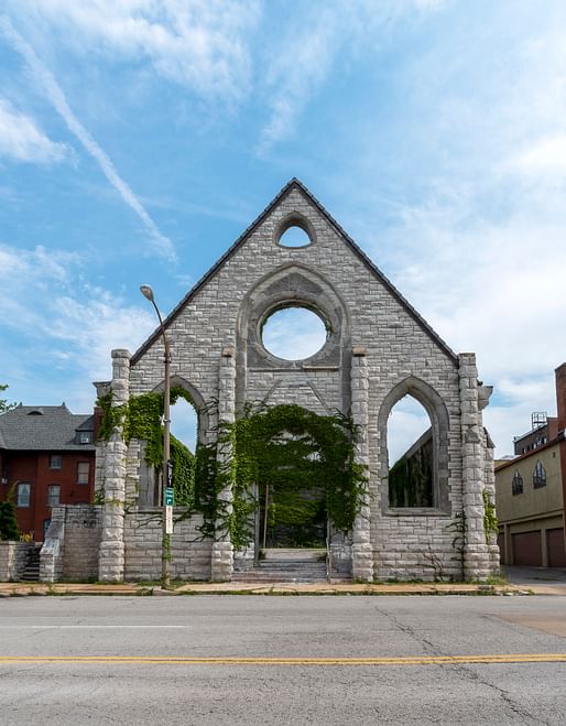 Spring Church prior to restoration, 2018. Photograph by Jim Corbett. © Pulitzer Arts Foundation