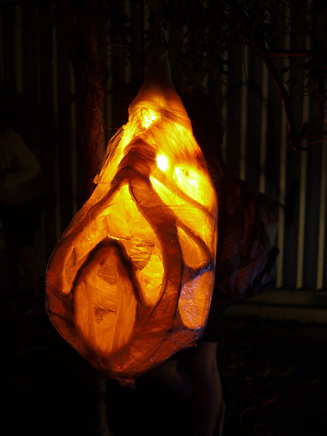 IlluminAction took place on November 17th, 2011 in San Juan, P.R. (Photo: UrbanoActivo, 'Cocoon' installation by Javier Camayd)