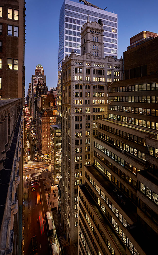 View of the building from the west, looking towards Bryant Park.