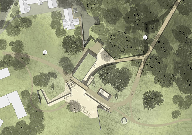 Initial site plan concept. Image © Tod Williams Billie Tsien Architects