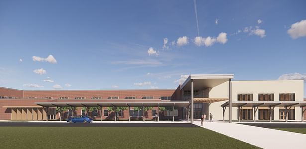 Admin, Main Entry & Cafeteria Rendering