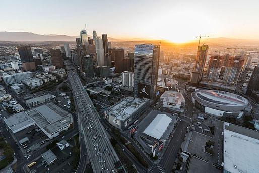 View of the South Park area of Los Angeles including Staples Center to be used during the 2028 Olympics. Image: Shutterstock.