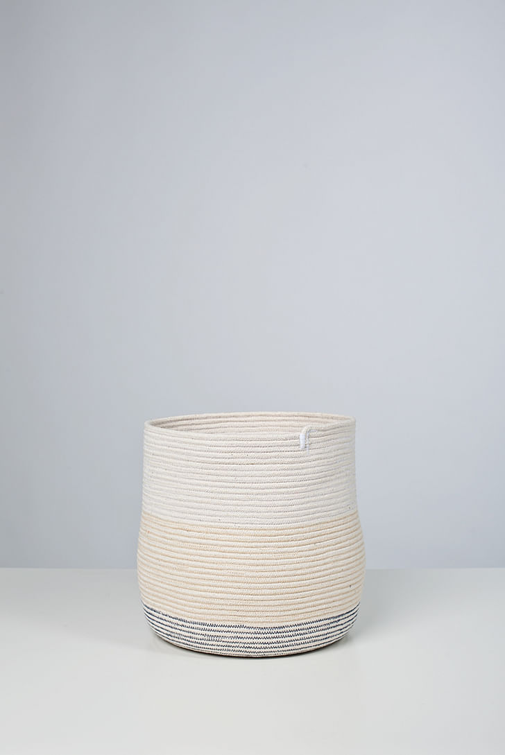 '100.1 basket' stitched cotton rope, 2011. Photo by Michael Popp