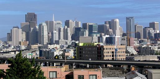 The skyline of downtown San Francisco, seen from Potrero Hill in 2008. Photo: Andreas Praefcke 