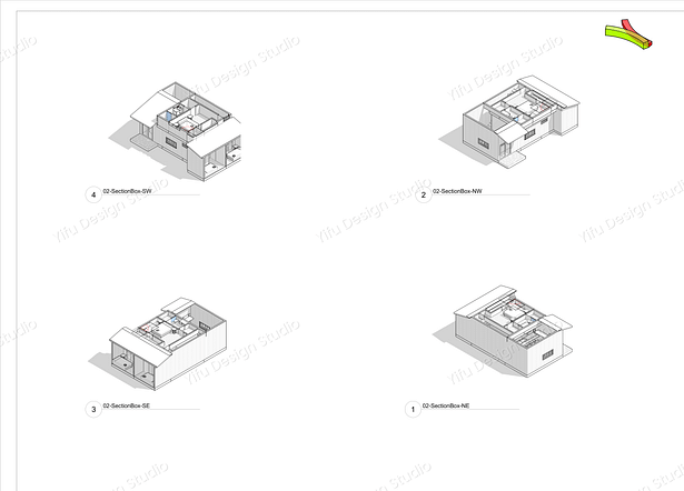 Section Boxes Reveal the Open Layout and Floor Plan of the ADU: A Design that Maximizes Space and Functionality